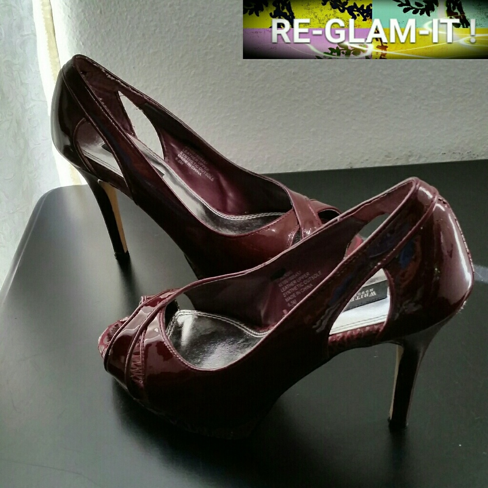 WHBM.. ...GORGEOUS ...BURGUNDY. HEELS